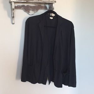 J. Crew loose fitting blazer cardigan black